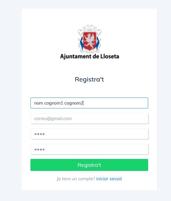 Formulari registre